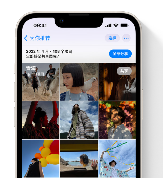 石鼓苹果维修网点分享在 iPhone 上使用共享图库 